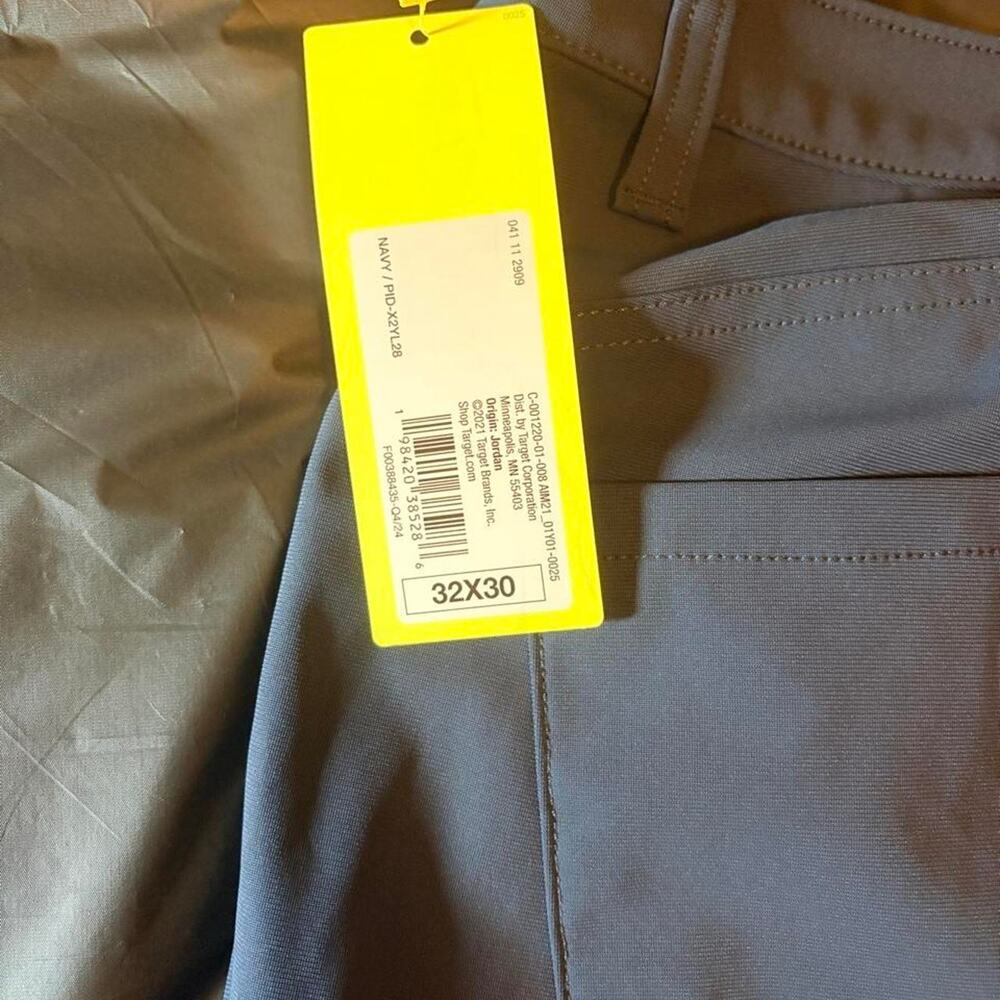 Navy blue slim fit trousers - Picture 3 of 3